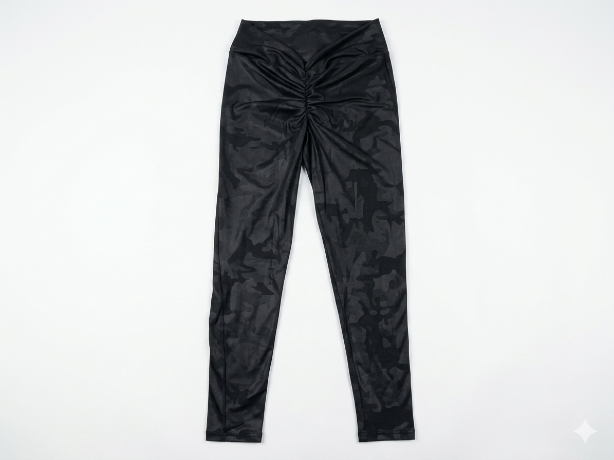 Leggins deportivos negros mujer vista frontal – The Heavy Unit